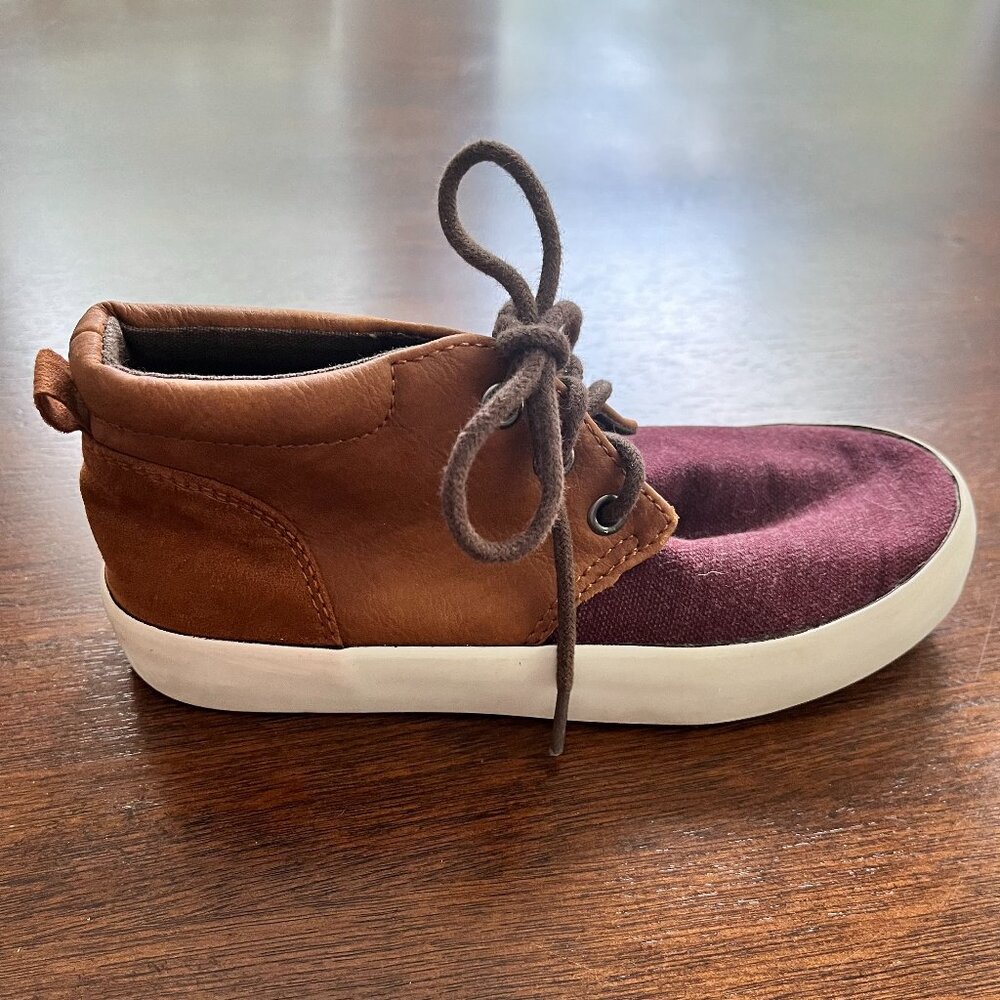 Old Navy Boys Mid Top Boots - Maroon/Brown - Size 13